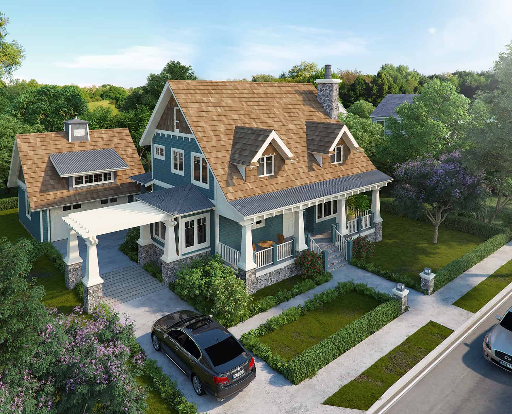 Craftsman home (ThePlanCollection: Plan #205-1020)