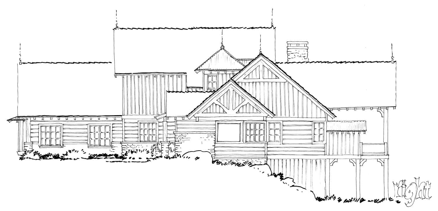 Home Plan Right Elevation of this 4-Bedroom,4960 Sq Ft Plan -205-1021