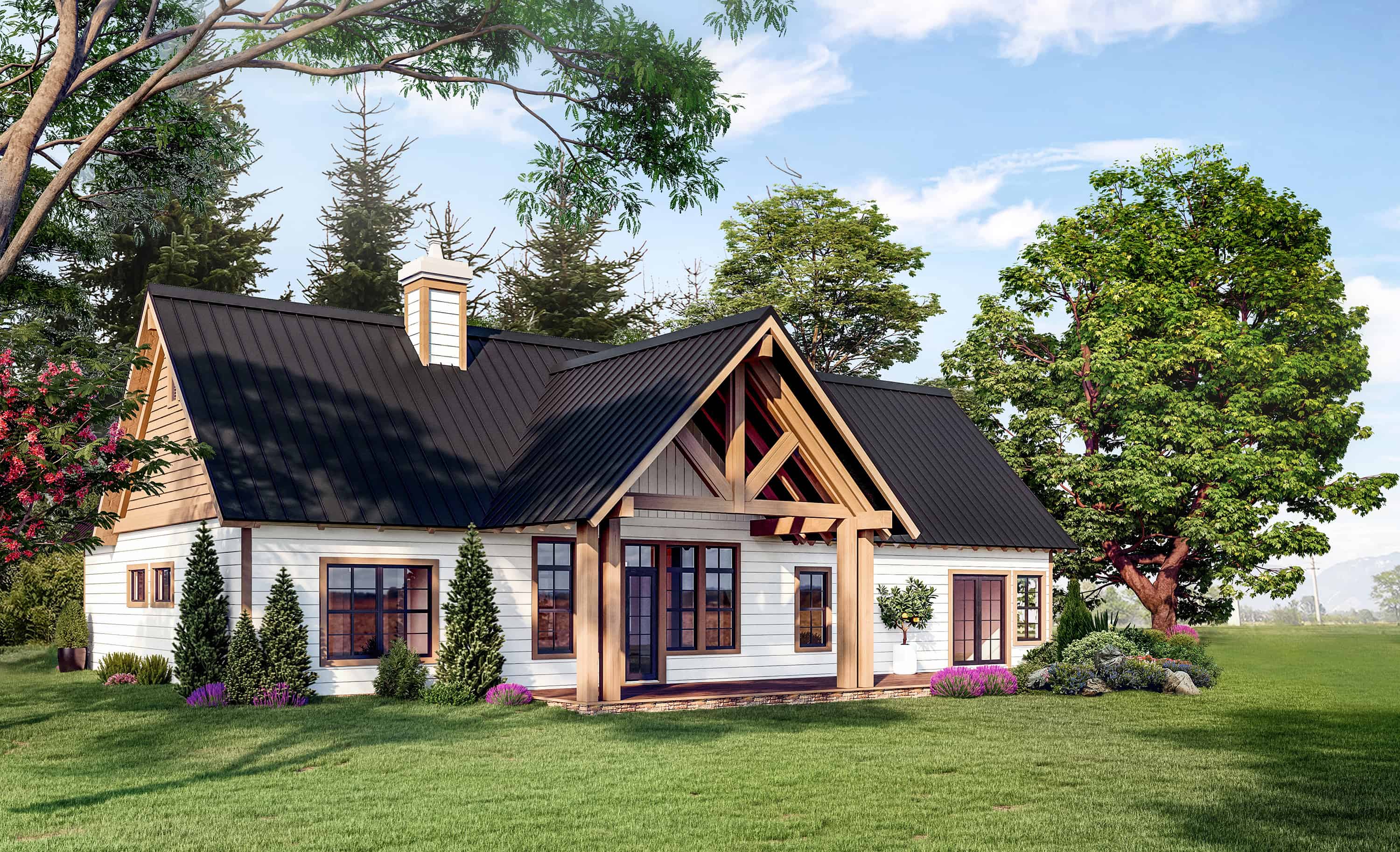 Rear View of this 3-Bedroom,1892 Sq Ft Plan -205-1230