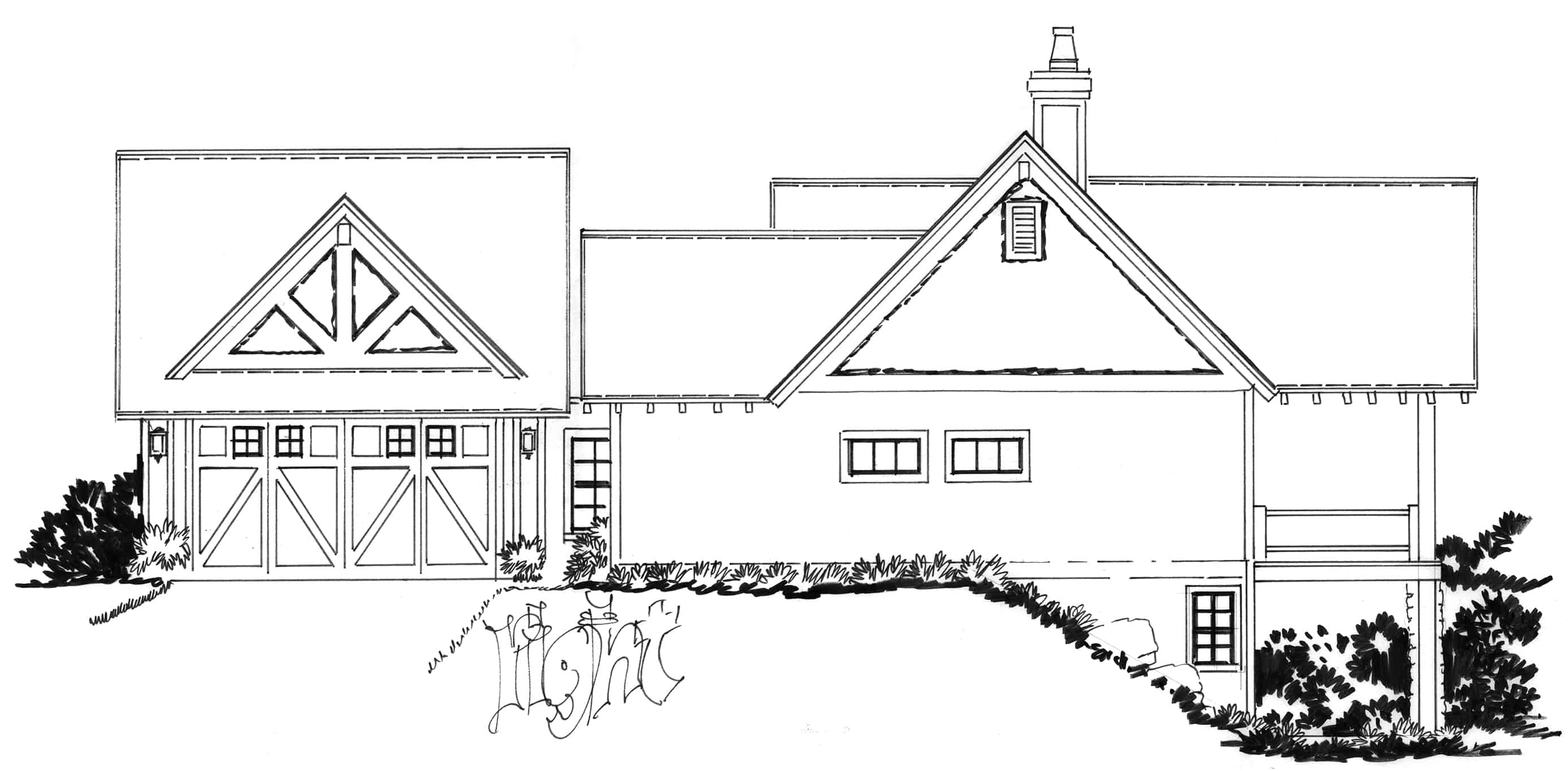 Home Plan Right Elevation of this 3-Bedroom,1892 Sq Ft Plan -205-1231