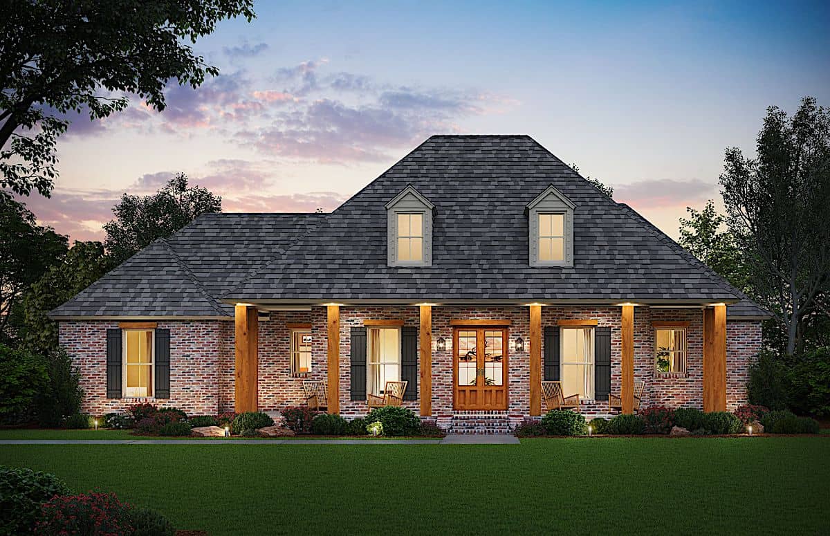 Ranch home (ThePlanCollection: Plan #206-1000)