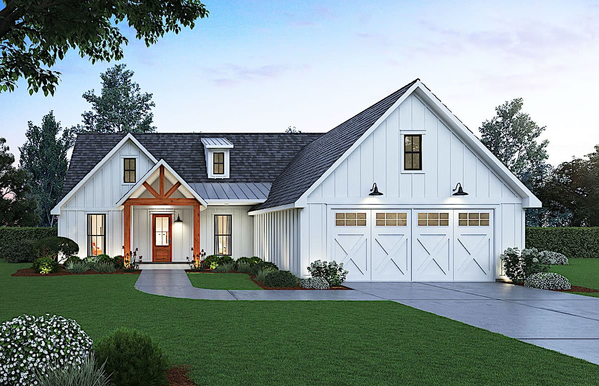 Country Ranch home (ThePlanCollection: Plan #206-1010)