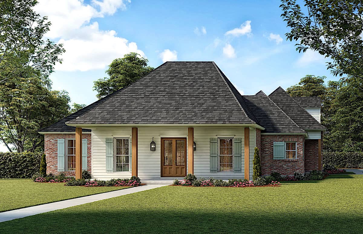 Acadian home (ThePlanCollection: Plan #206-1011)