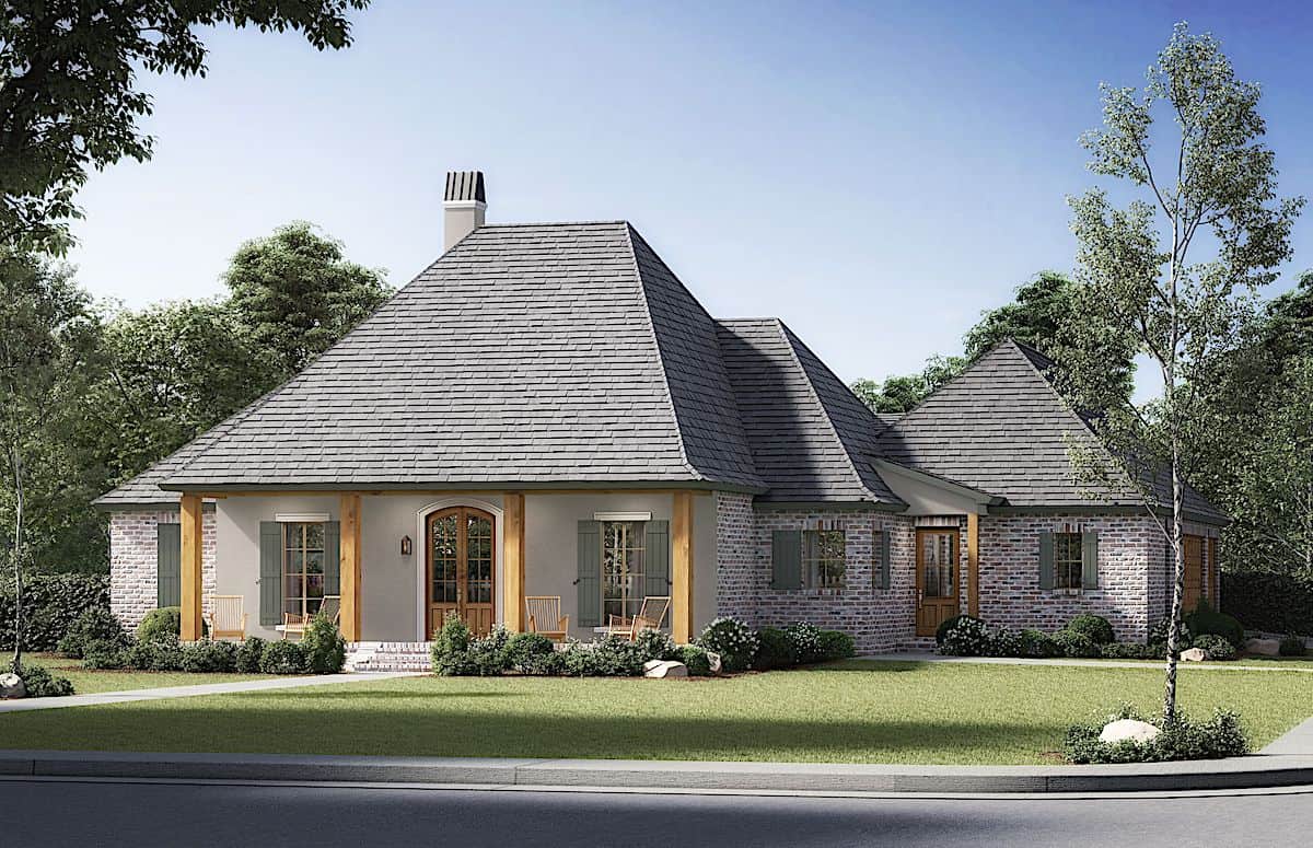 Acadian home (ThePlanCollection: Plan #206-1012)