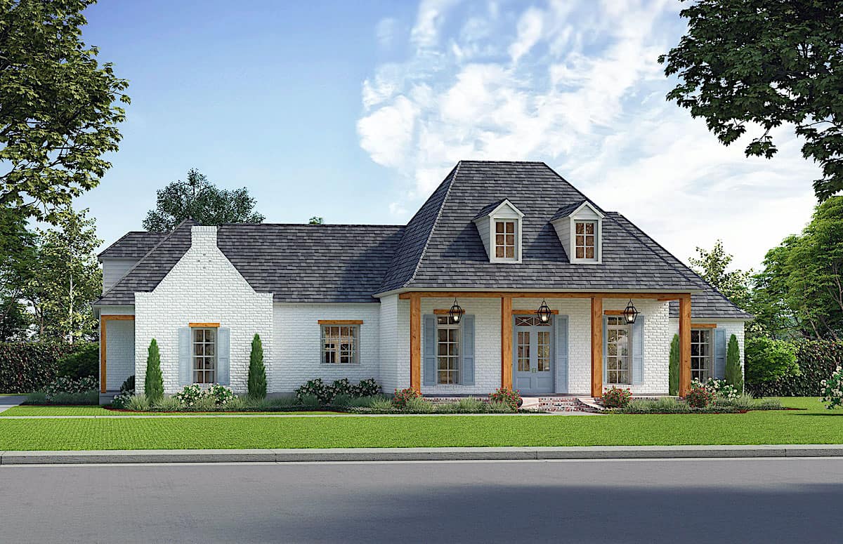 Front View of this 4-Bedroom, 3527 Sq Ft Plan - 206-1021