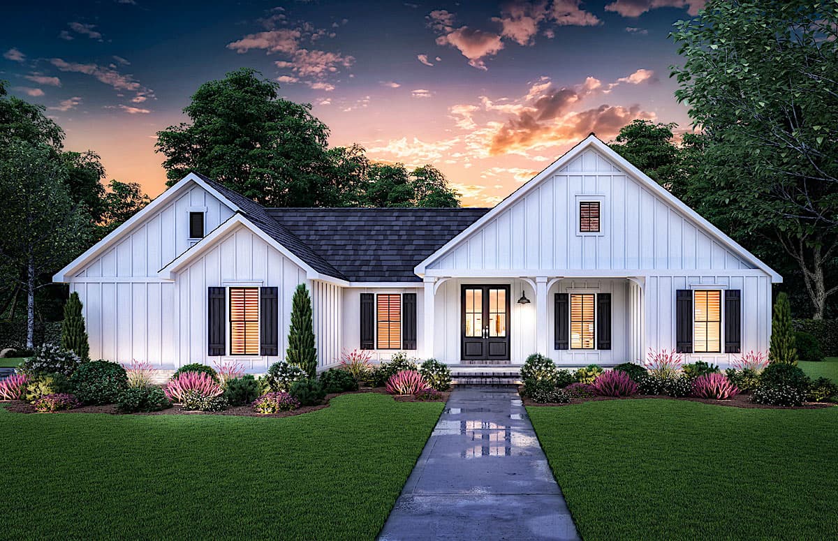 Home at Night of this 3-Bedroom, 1474 Sq Ft Plan - 206-1027