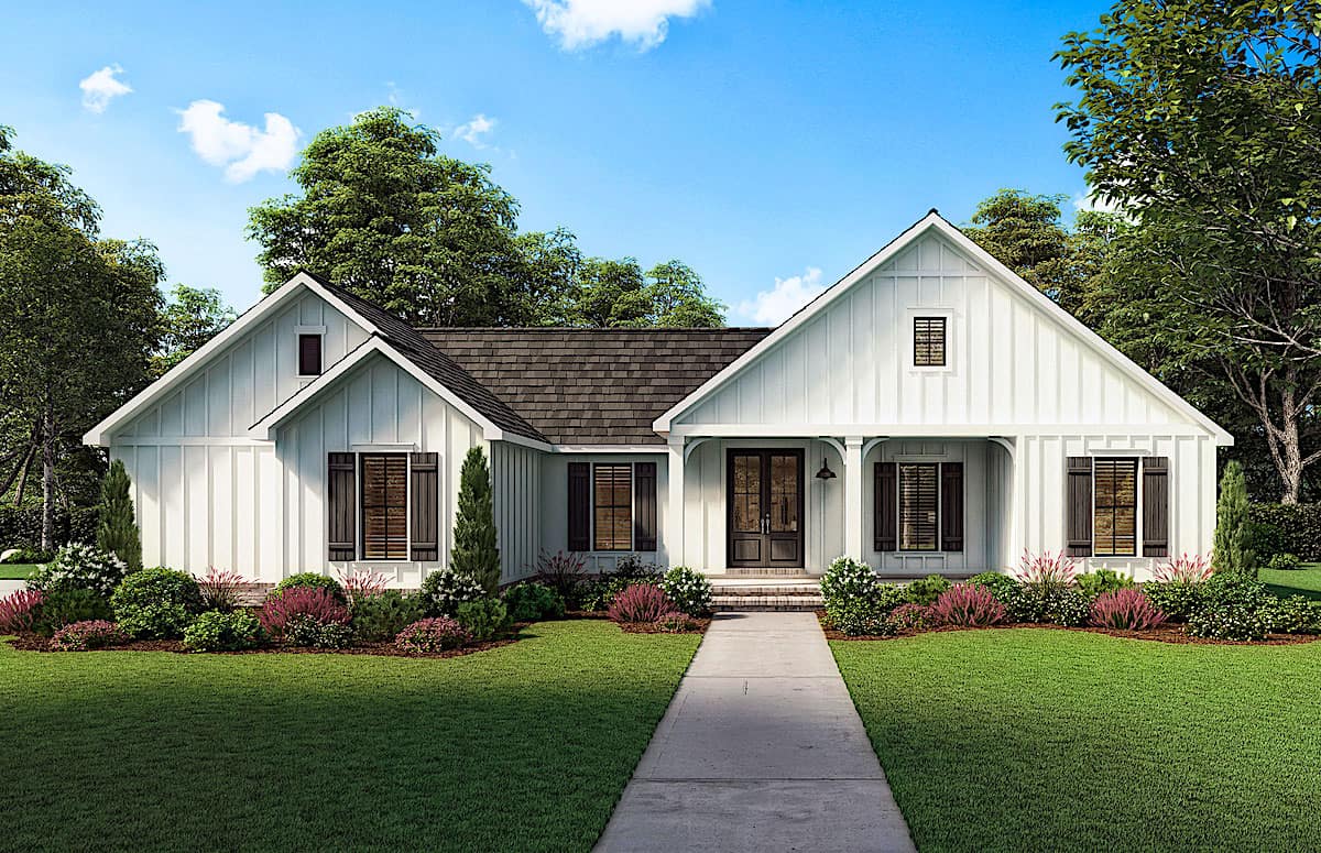 Contemporary home (ThePlanCollection: Plan #206-1027)