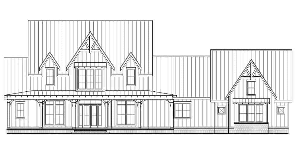 Home Plan Front Elevation of this 4-Bedroom,4103 Sq Ft Plan -206-1028