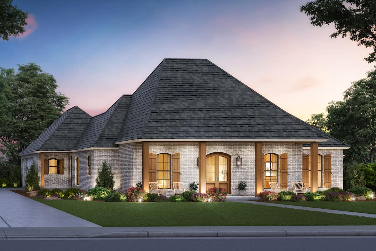 Acadian home (ThePlanCollection: Plan #206-1033)