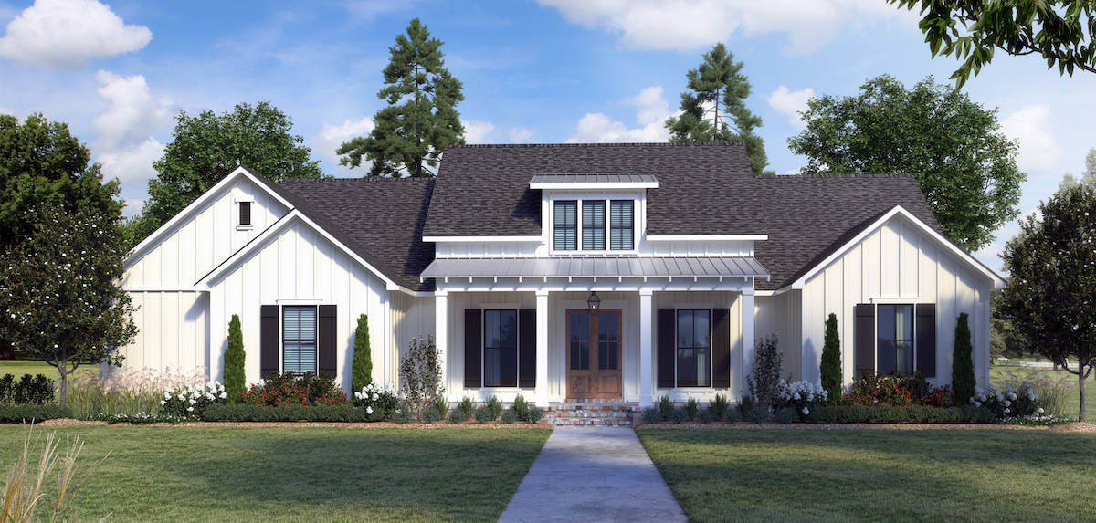 Contemporary Farmhouse (ThePlanCollection: Plan #206-1036)