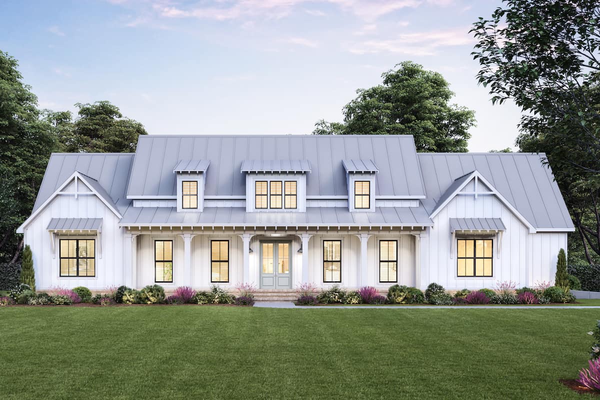 Ranch style home (ThePlanCollection: Plan #206-1040)
