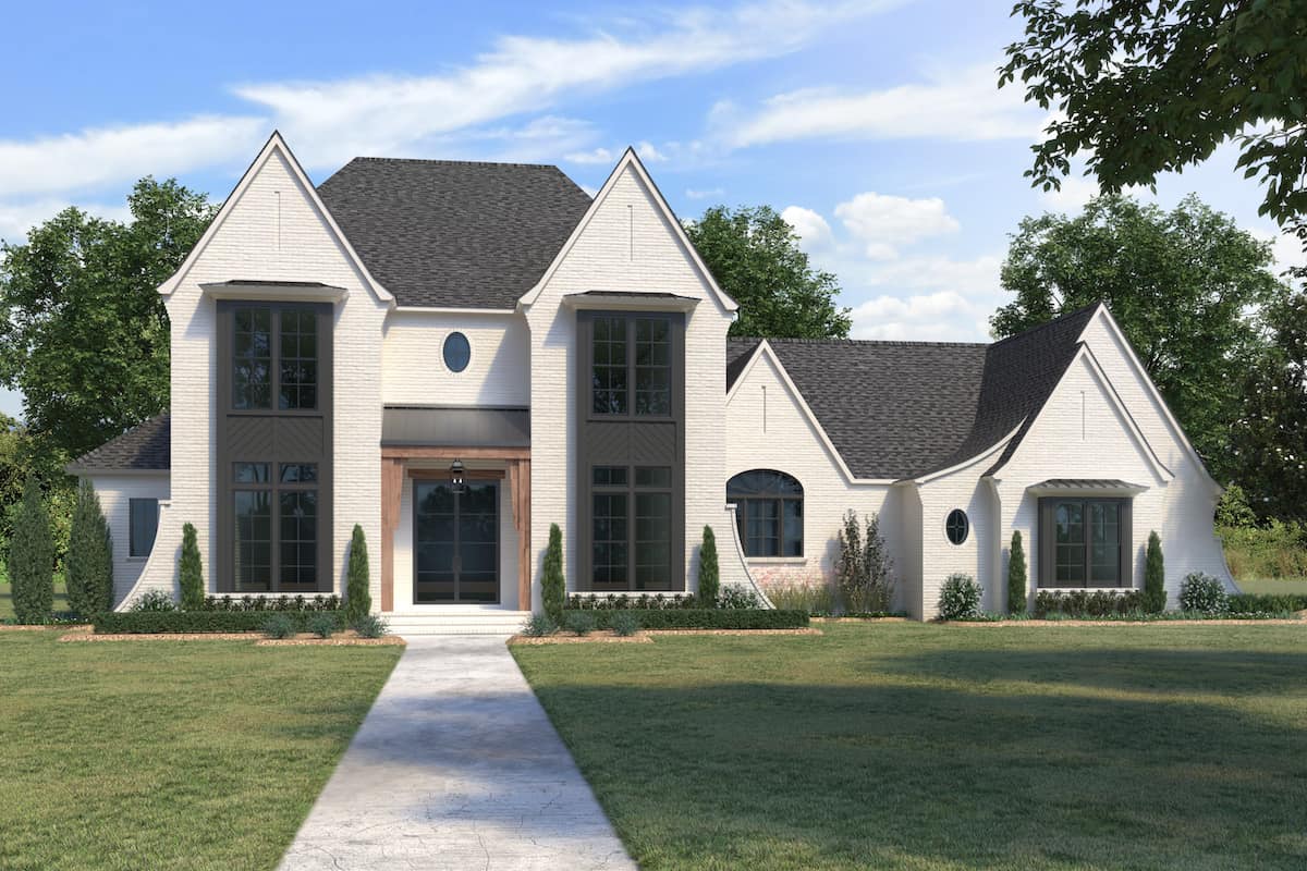 French Country home (ThePlanCollection: Plan #206-1043)