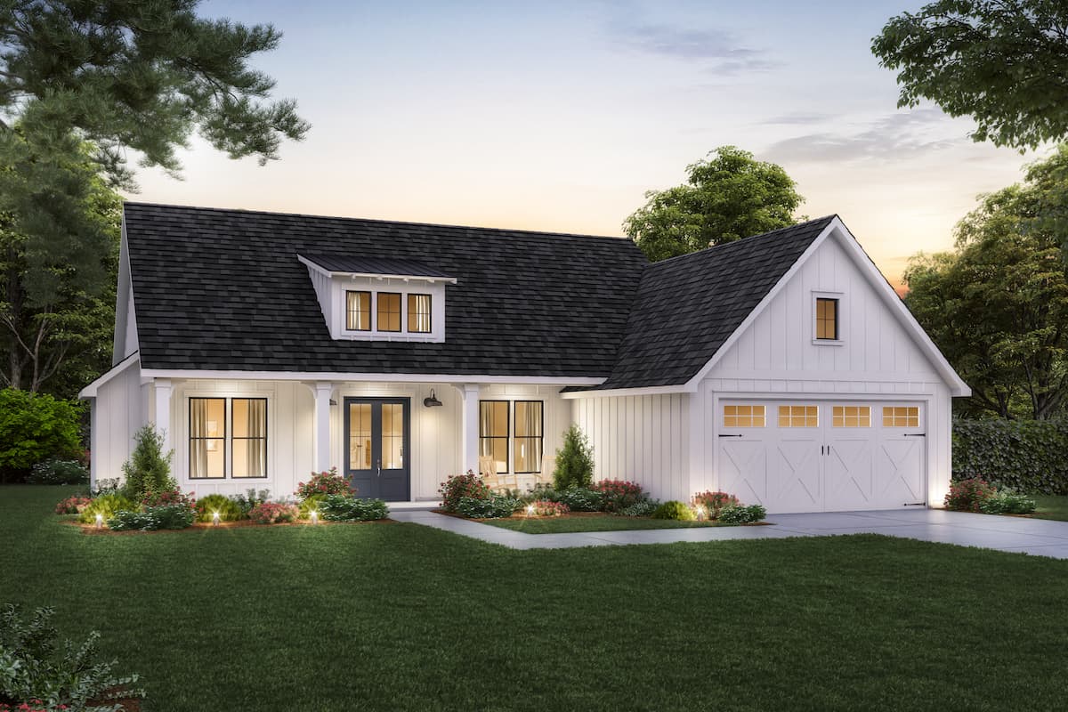 Home at Night of this 3-Bedroom, 1735 Sq Ft Plan - 206-1044