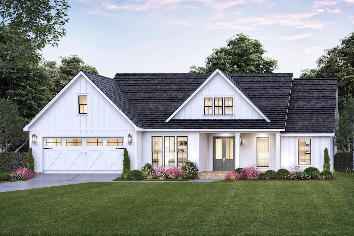 Ranch home (ThePlanCollection: Plan #206-1046)