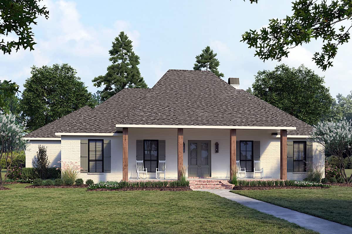 Acadian home (ThePlanCollection: Plan #206-1047)