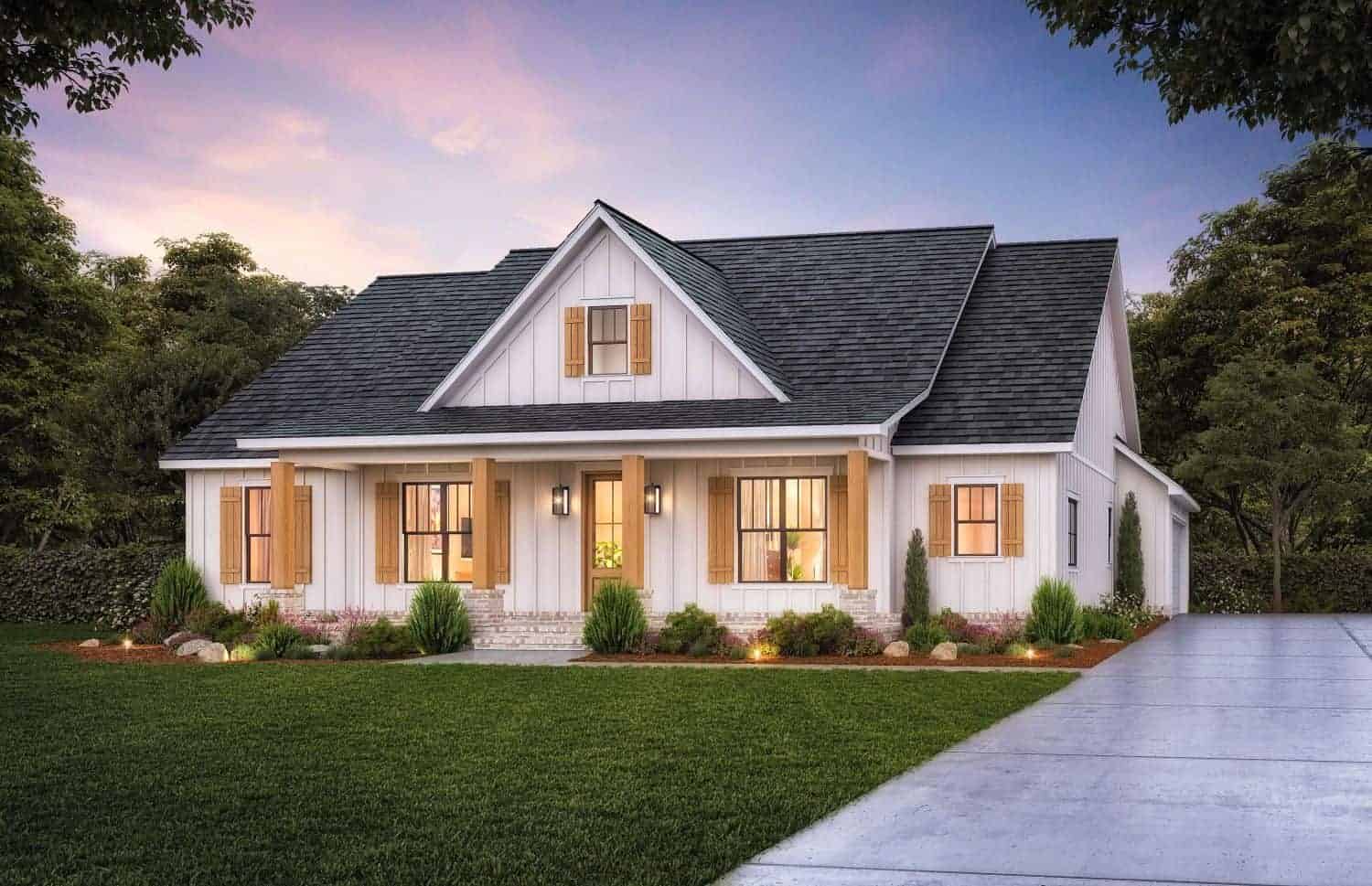 Front View of this 4-Bedroom, 1880 Sq Ft Plan - 206-1057
