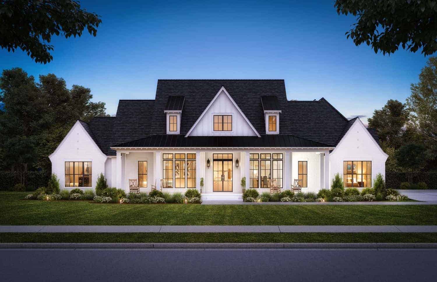 Front View of this 4-Bedroom, 3127 Sq Ft Plan - 206-1058