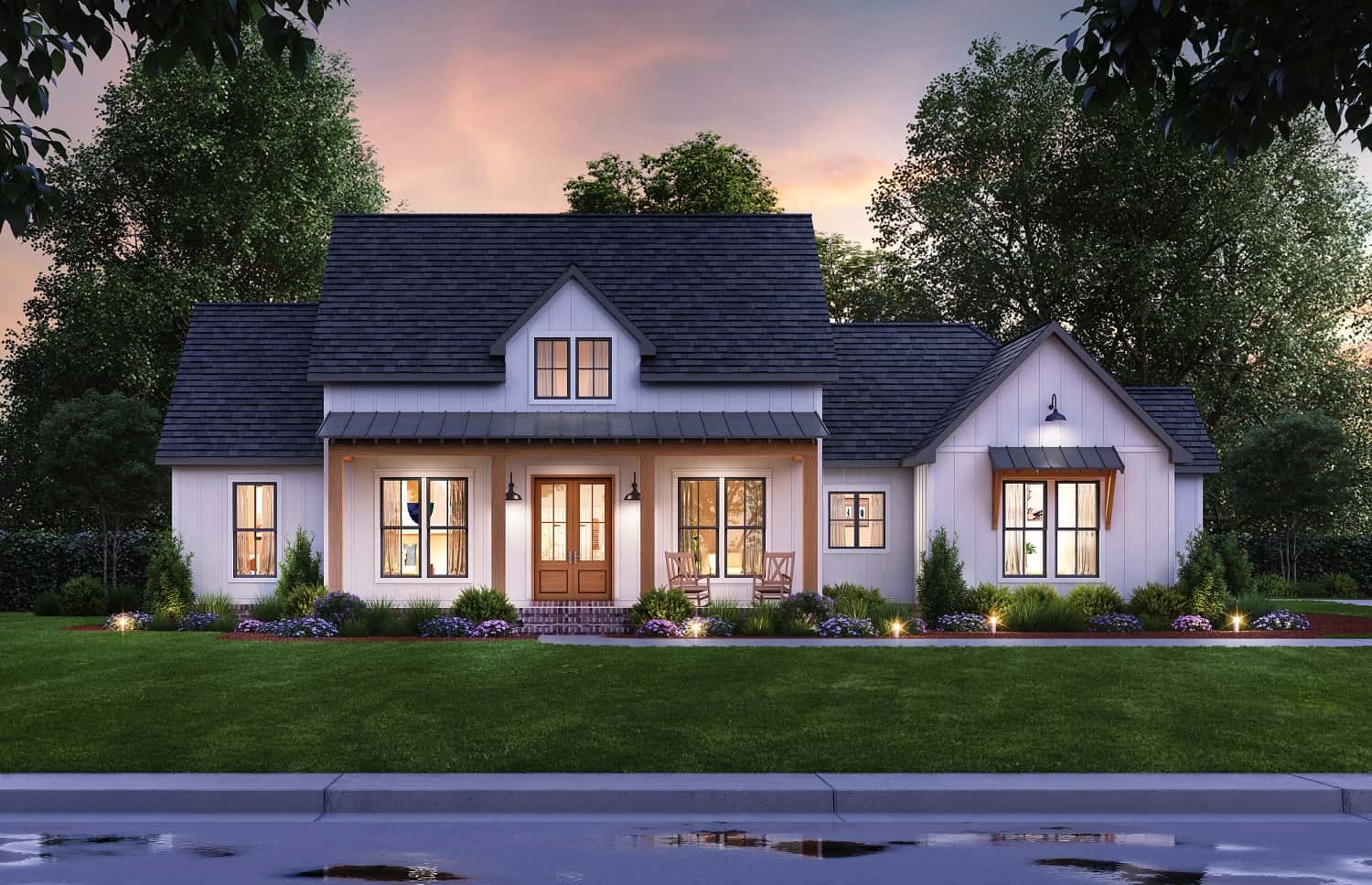 Home Plan Front Elevation of this 4-Bedroom,2291 Sq Ft Plan -206-1061
