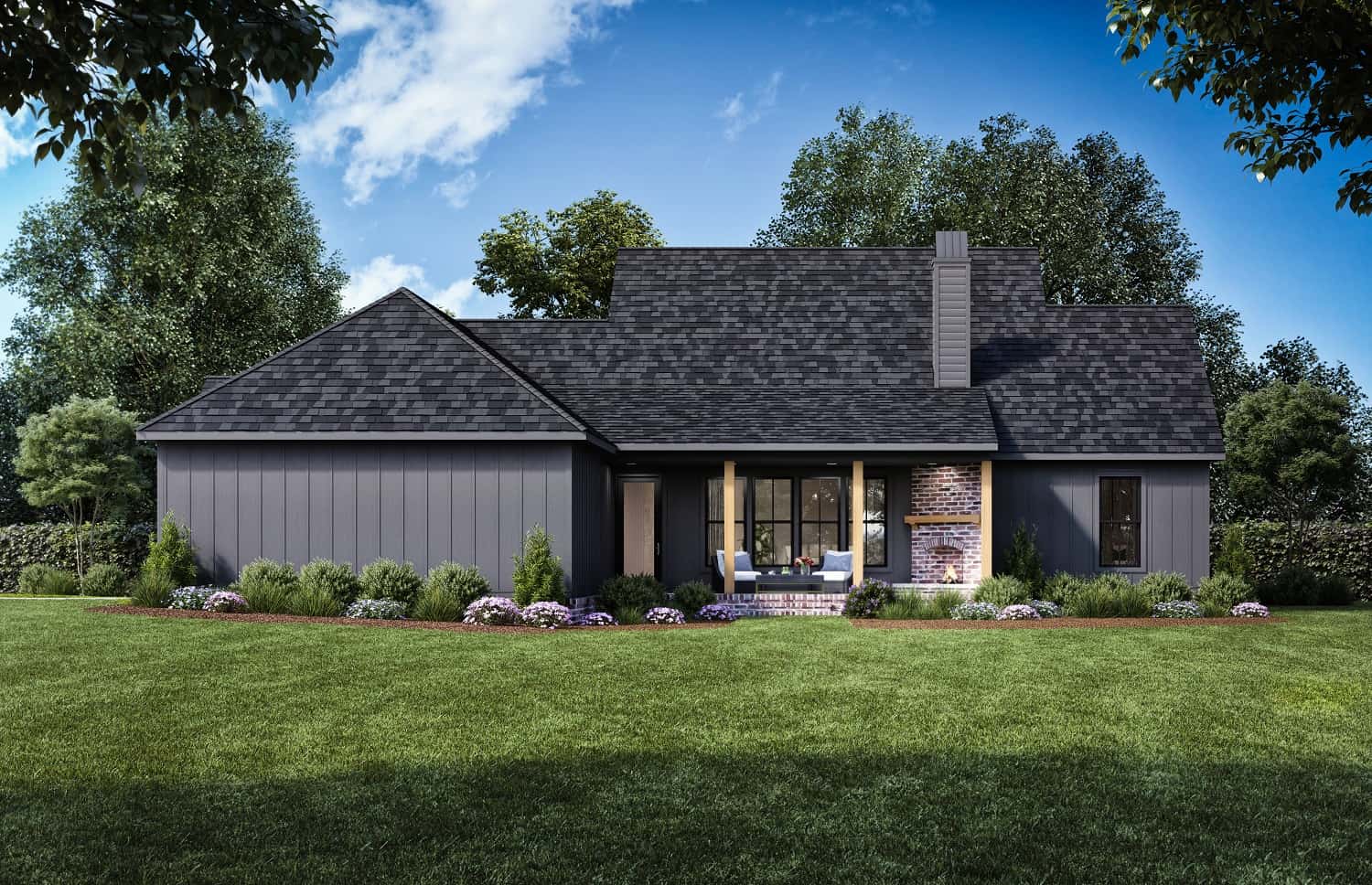 Rear View of this 4-Bedroom, 2291 Sq Ft Plan - 206-1061