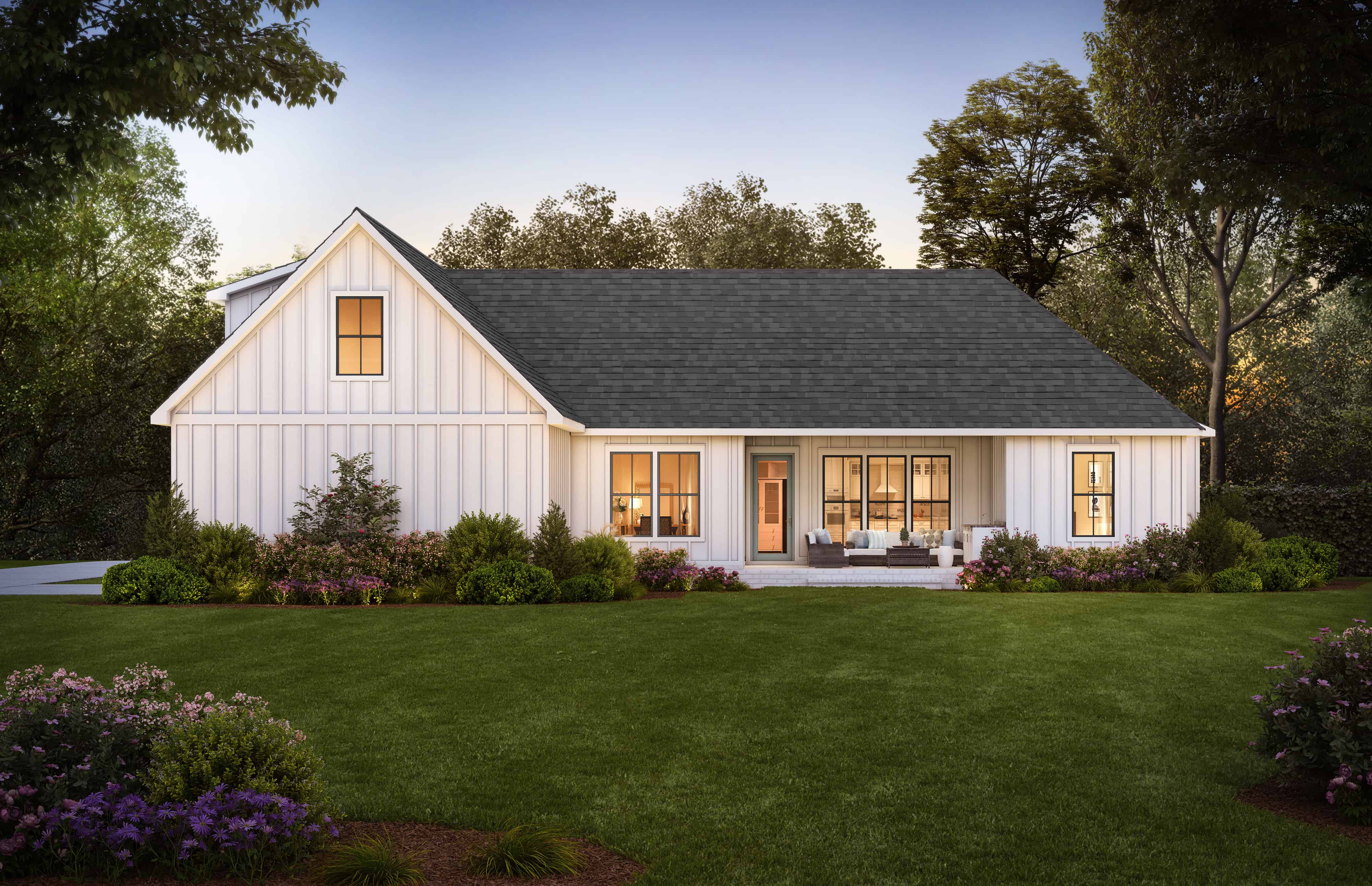 Home Plan Rear Elevation of this 3-Bedroom,2018 Sq Ft Plan -206-1067