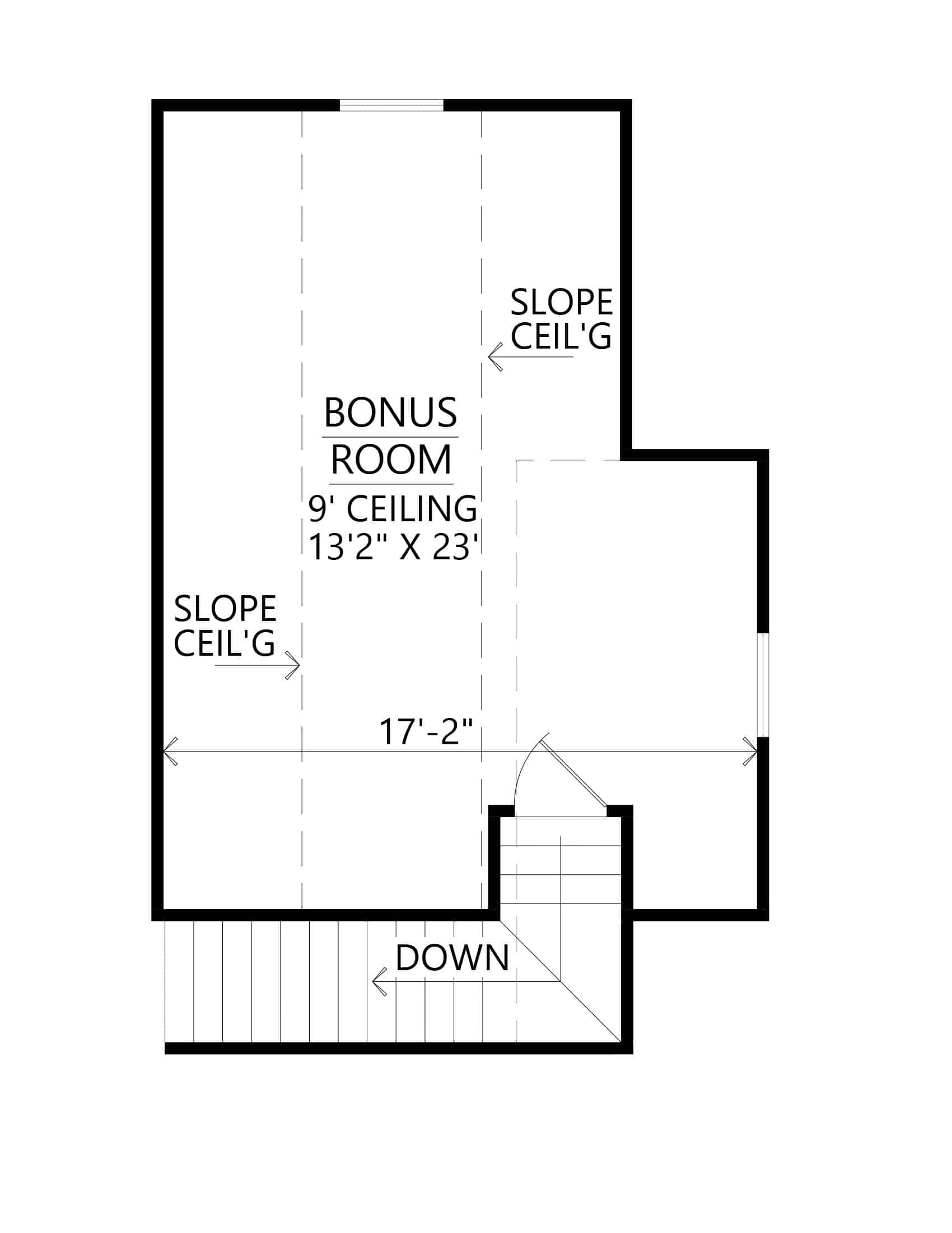 Bonus Room of Farmhouse Plan #206-1067