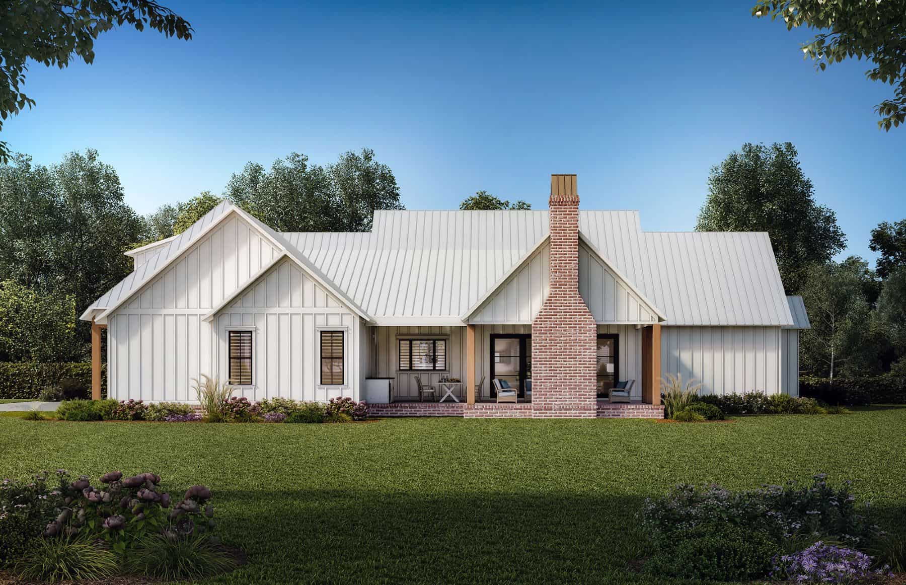 Home Plan Rear Elevation of this 4-Bedroom,2951 Sq Ft Plan -206-1069