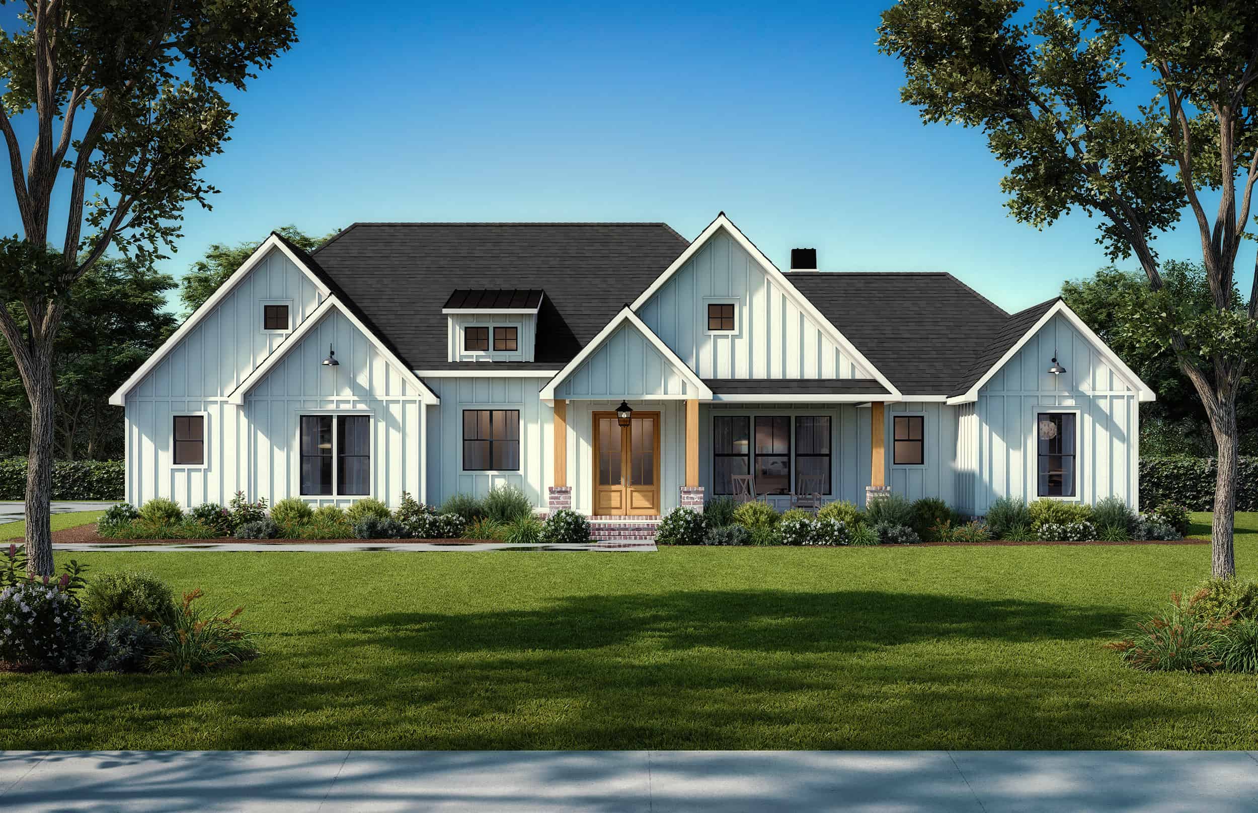Front View of this 4-Bedroom,2507 Sq Ft Plan -206-1070