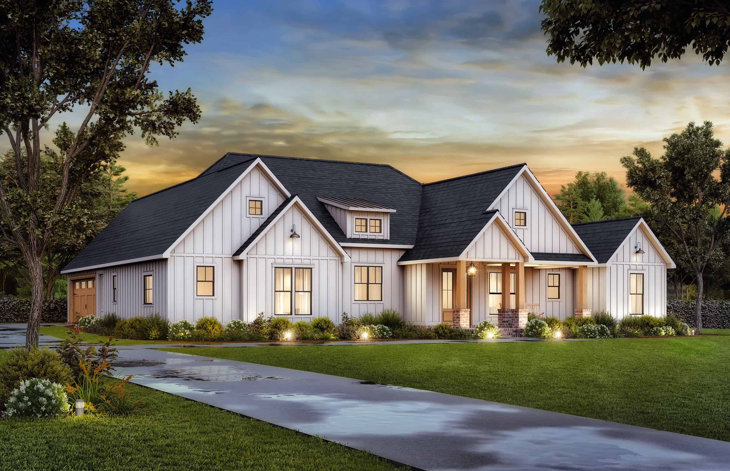 Home at Night of this 4-Bedroom,2507 Sq Ft Plan -206-1070