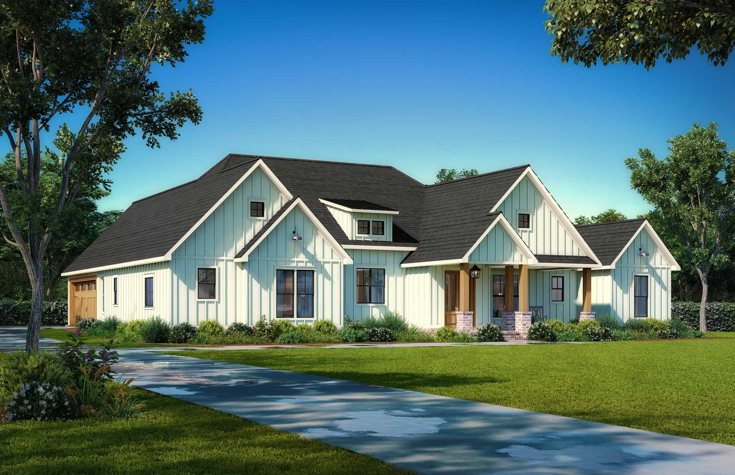 Side View of this 4-Bedroom,2507 Sq Ft Plan -206-1070