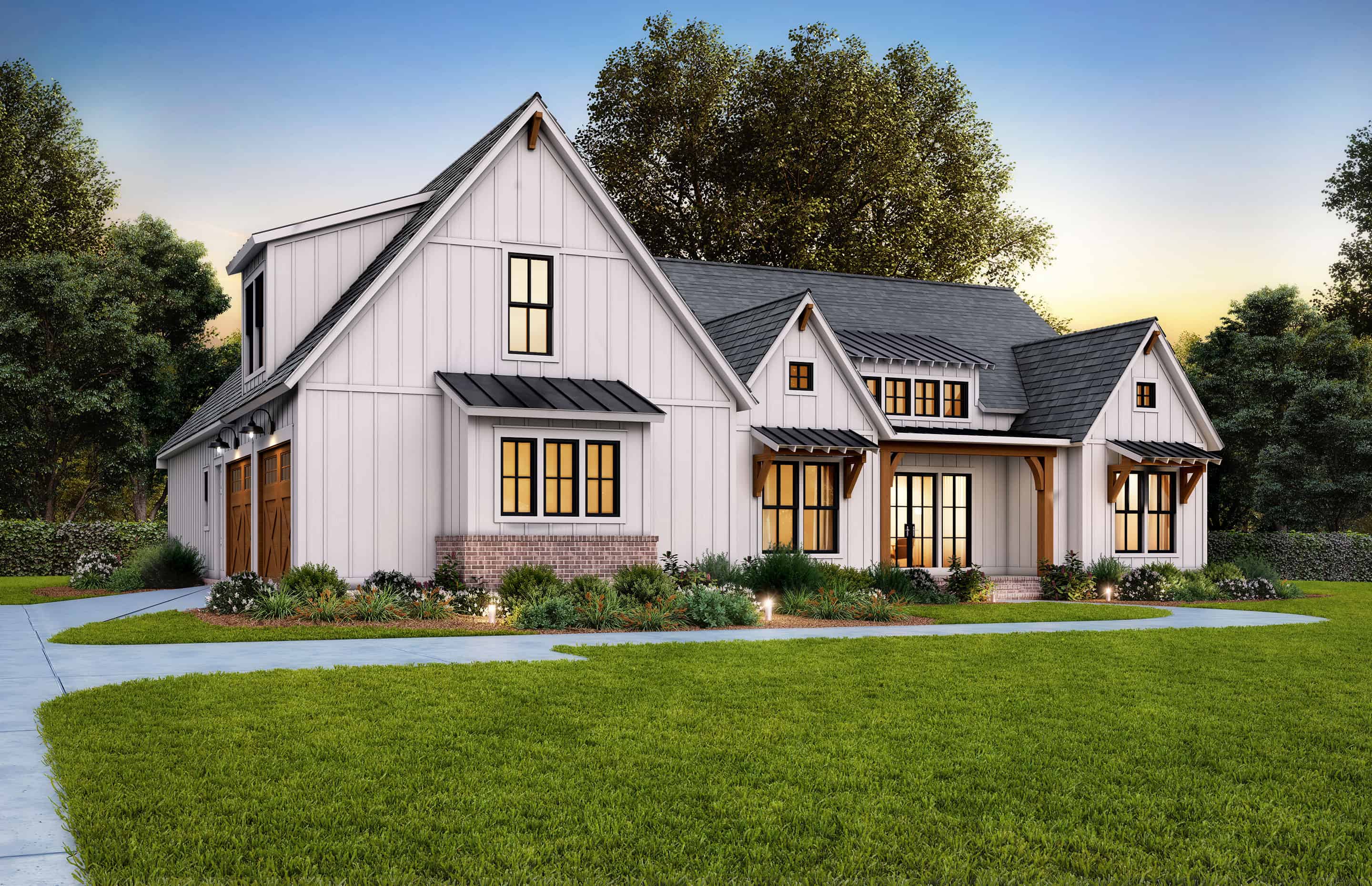 Side View of this 4-Bedroom,2578 Sq Ft Plan -206-1071