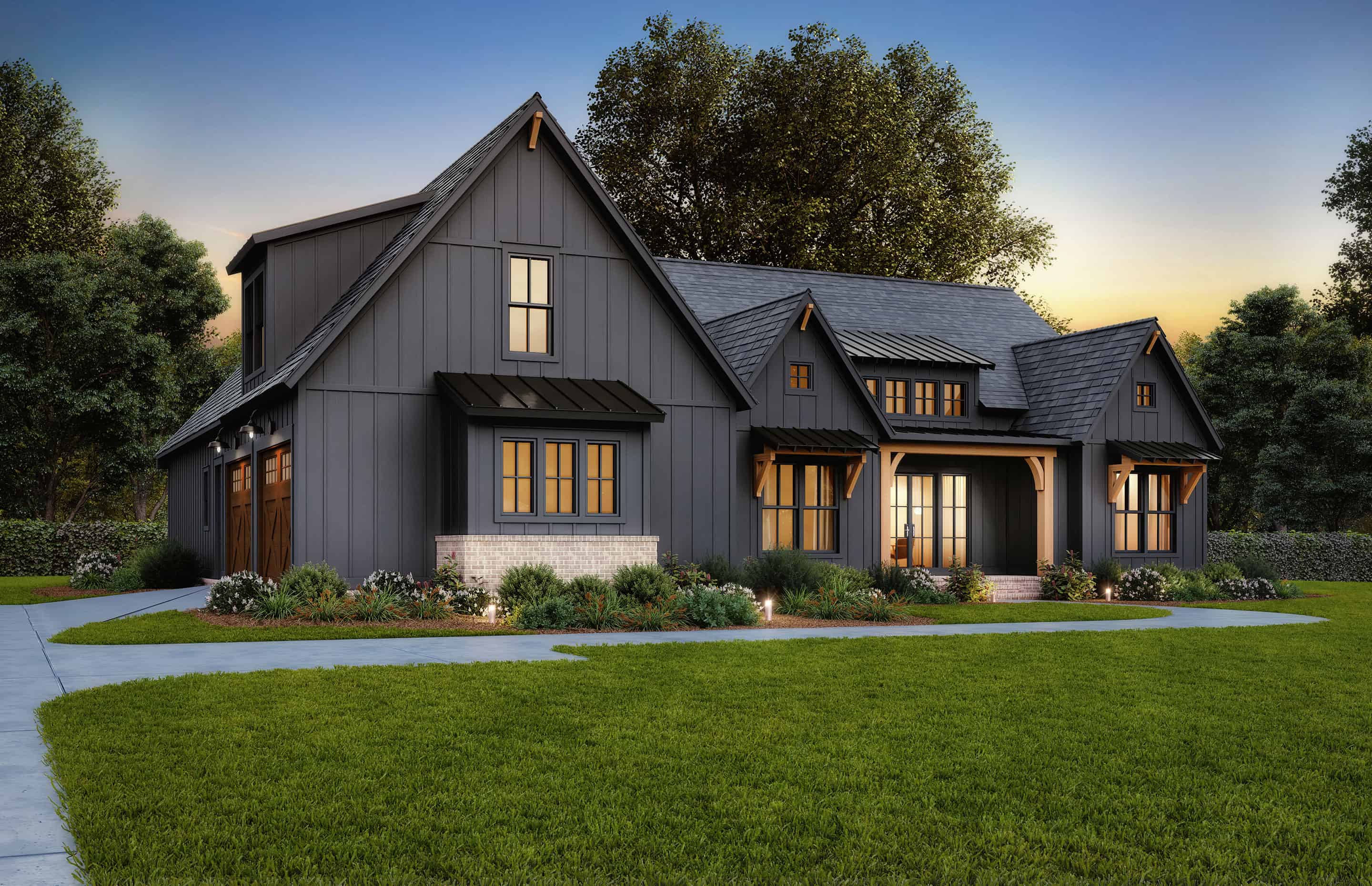 Side View of this 4-Bedroom,2578 Sq Ft Plan -206-1071