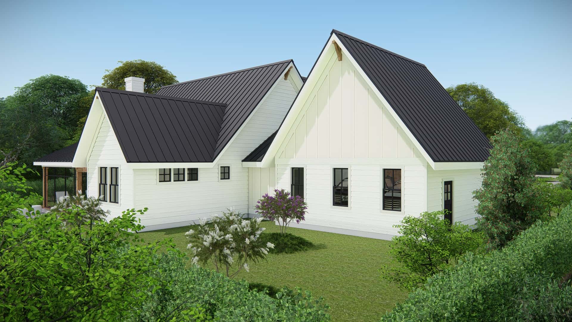 Rear View of this 2-Bedroom, 2063 Sq Ft Plan - 207-1000