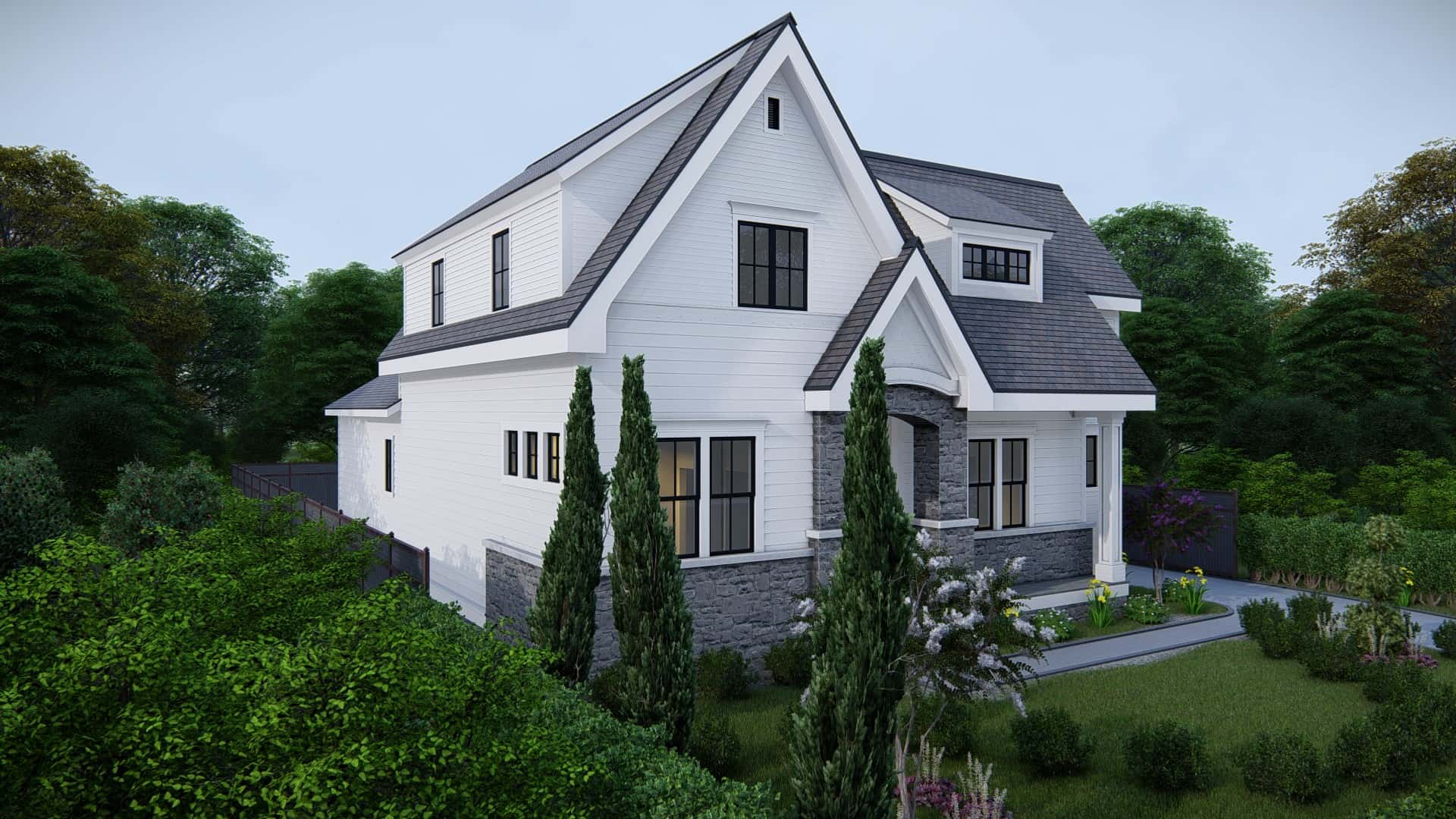 Left Side View of this 3-Bedroom, 2589 Sq Ft Plan - 207-1001
