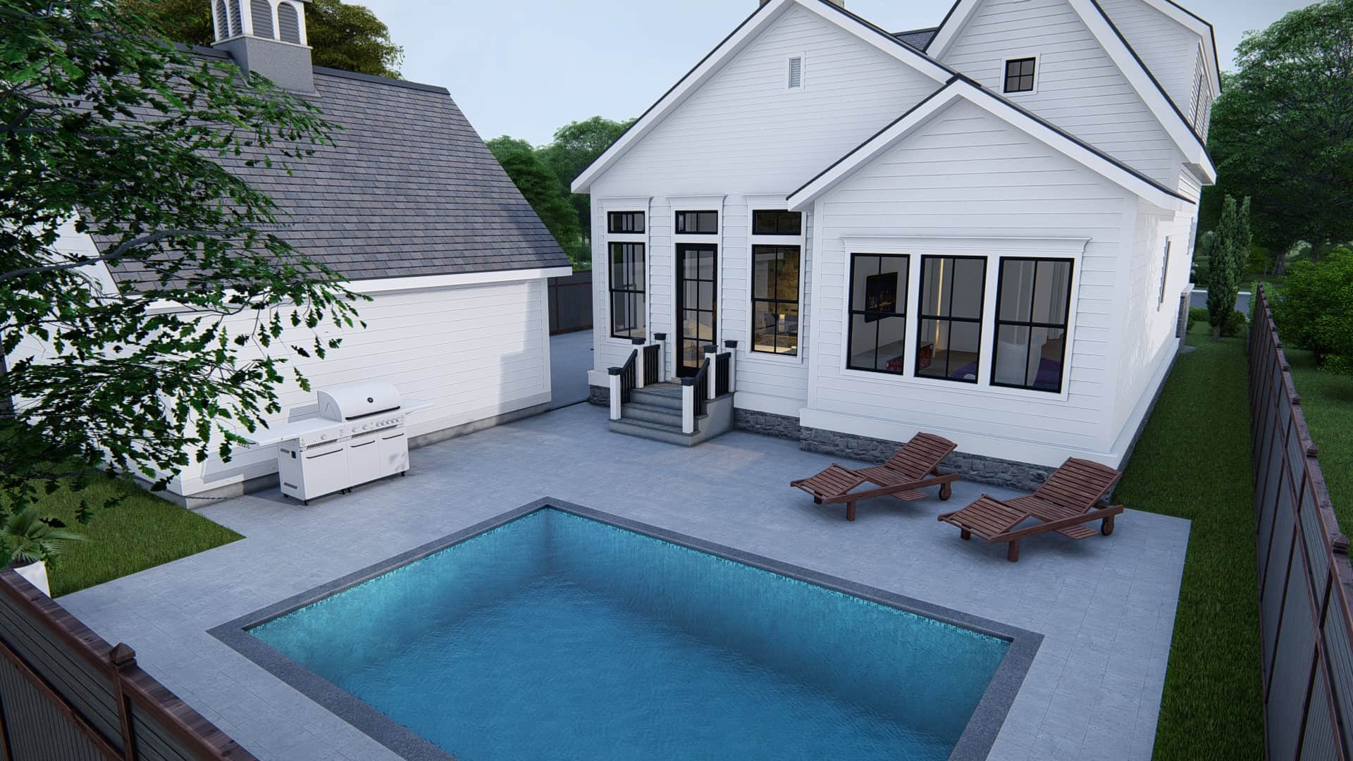 Pool of this 3-Bedroom, 2589 Sq Ft Plan - 207-1001