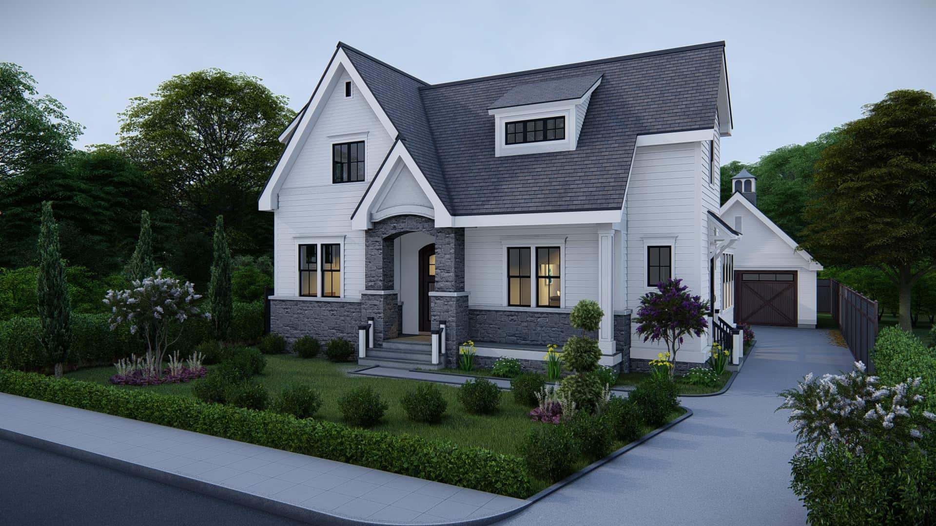 Right Side View of this 3-Bedroom, 2589 Sq Ft Plan - 207-1001
