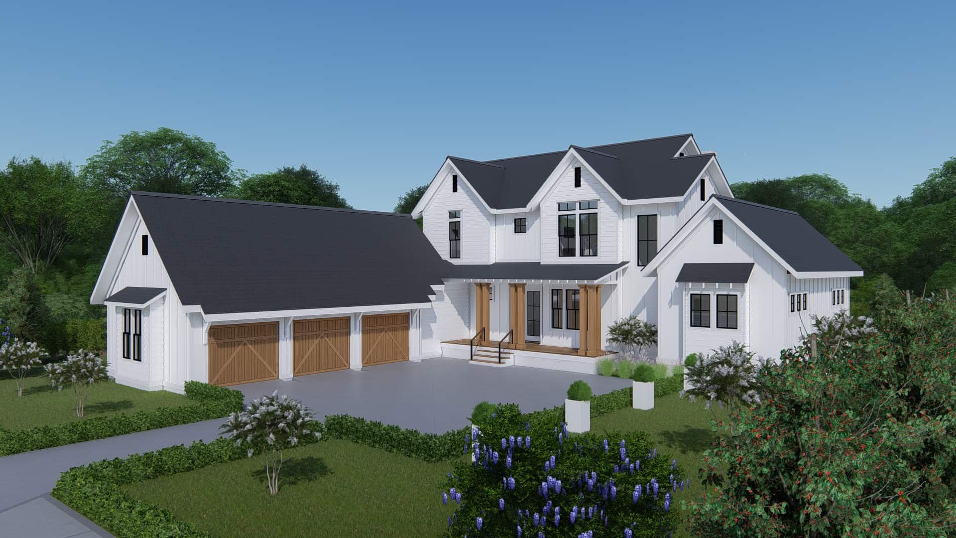 Side View of this 4-Bedroom, 3409 Sq Ft Plan - 207-1003