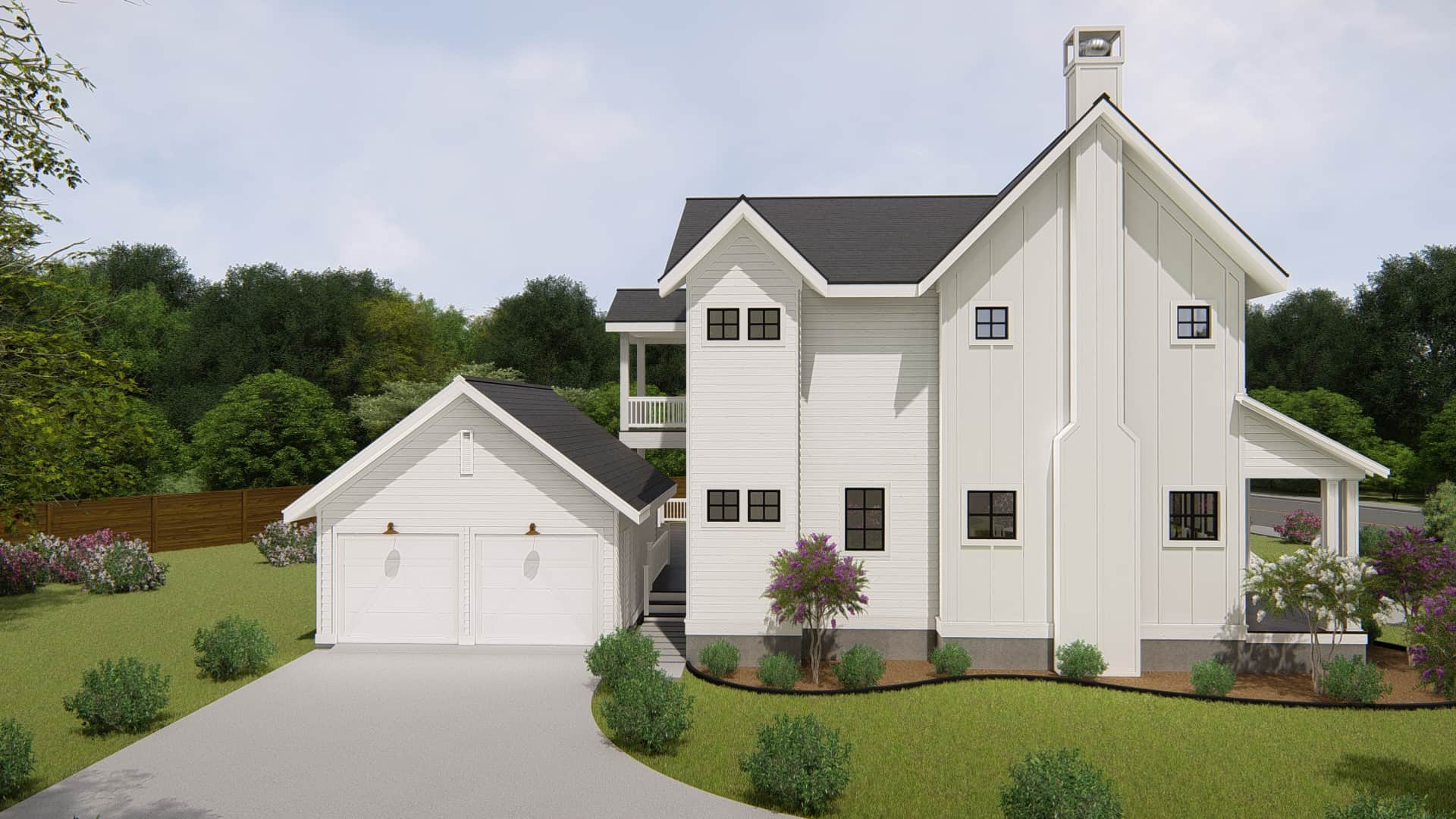 Left Side View of this 4-Bedroom, 3328 Sq Ft Plan - 207-1004