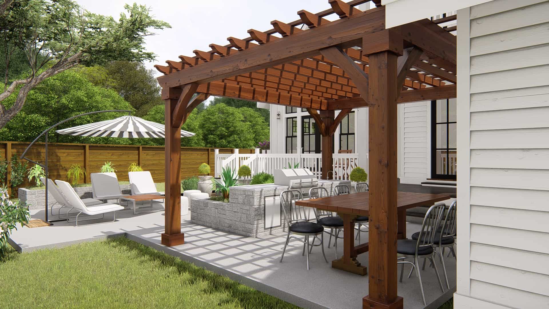 Patio of this 4-Bedroom, 3328 Sq Ft Plan - 207-1004