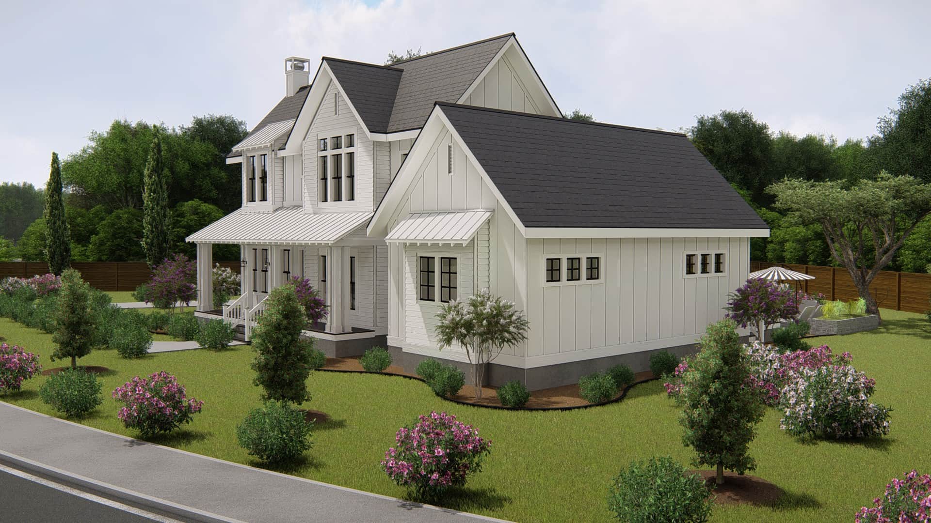Side View of this 4-Bedroom, 3328 Sq Ft Plan - 207-1004