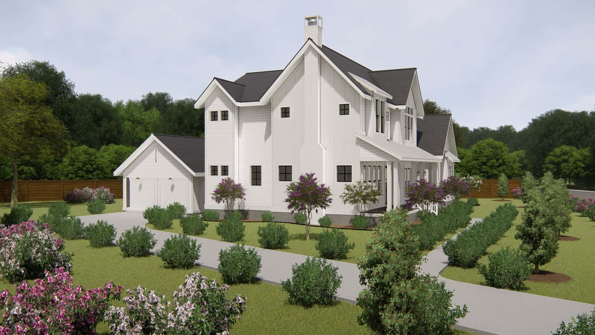 Side View of this 4-Bedroom, 3328 Sq Ft Plan - 207-1004