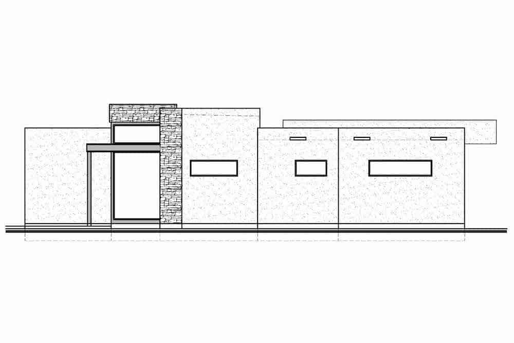 Home Plan Right Elevation of this 2-Bedroom,1417 Sq Ft Plan -208-1004