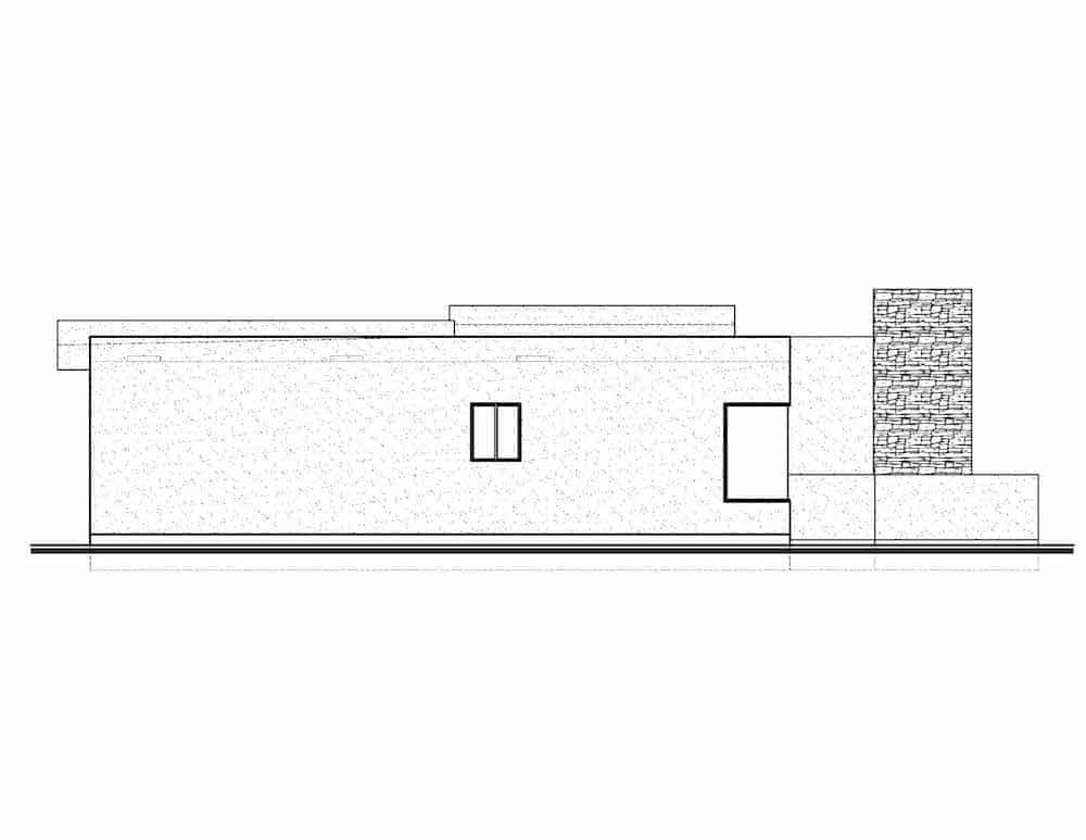 Home Plan Left Elevation of this 3-Bedroom,1791 Sq Ft Plan -208-1005