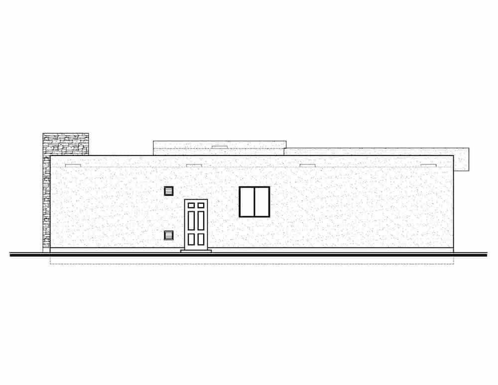 Home Plan Right Elevation of this 3-Bedroom,1791 Sq Ft Plan -208-1005