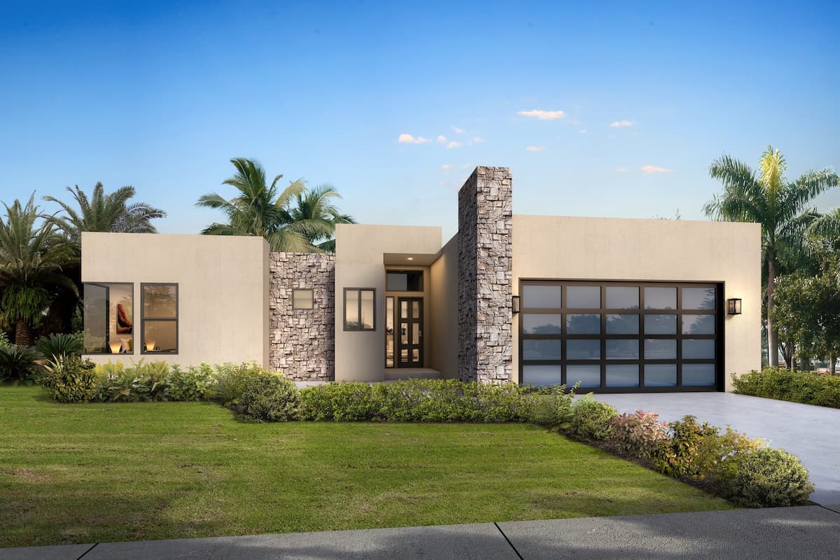Modern home (ThePlanCollection: Plan #208-1005)