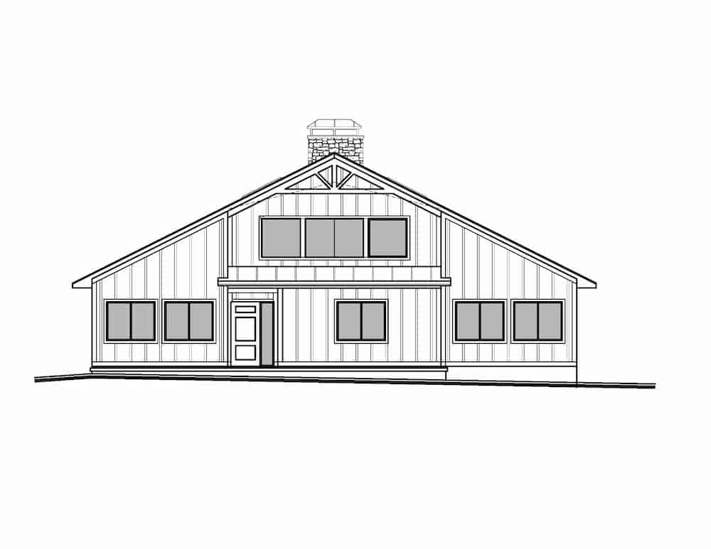 Home Plan Front Elevation of this 3-Bedroom,2838 Sq Ft Plan -208-1007