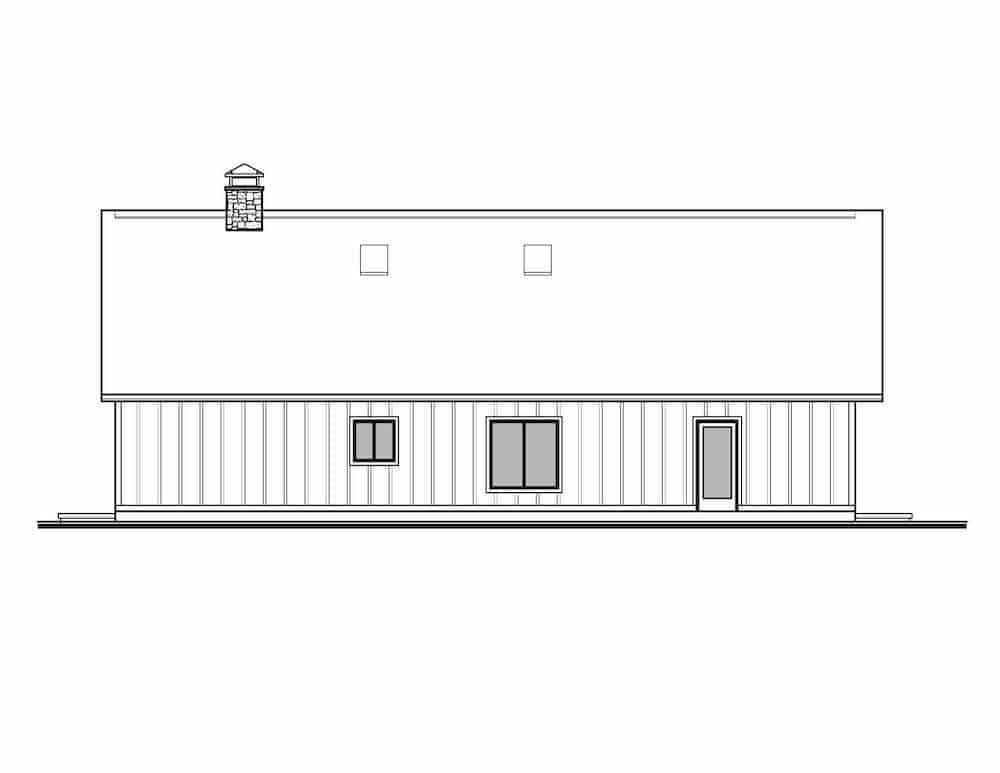 Home Plan Left Elevation of this 3-Bedroom,2838 Sq Ft Plan -208-1007