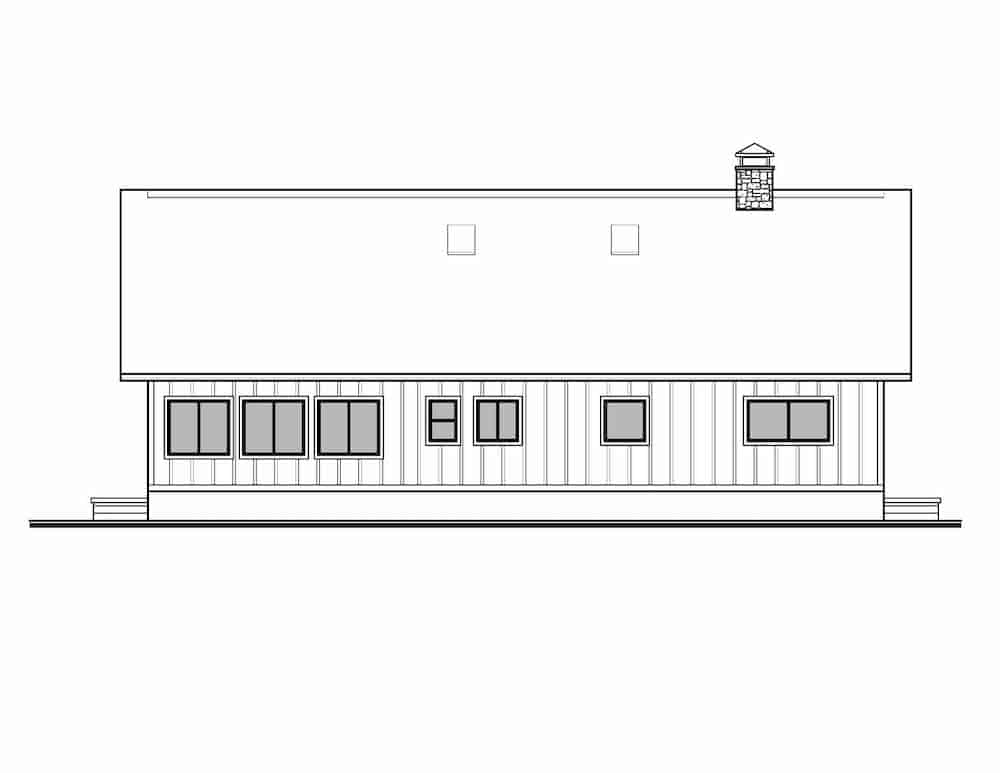 Home Plan Right Elevation of this 3-Bedroom,2838 Sq Ft Plan -208-1007