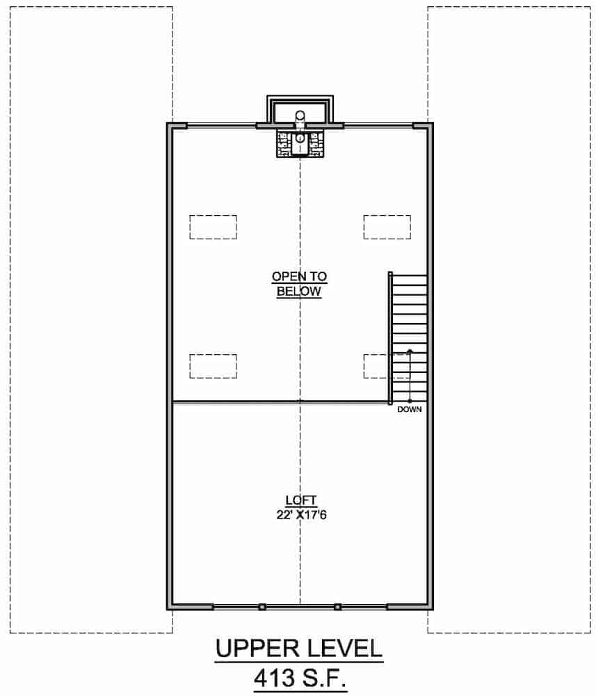 Floor Plan Bonus Room of Contemporary Plan #208-1007