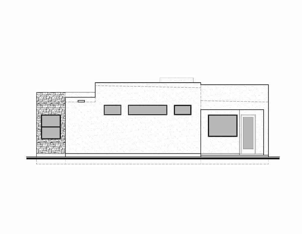 Home Plan Right Elevation of this 4-Bedroom,2210 Sq Ft Plan -208-1008