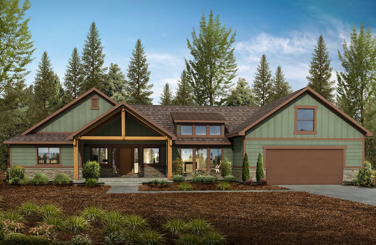 Country style house (ThePlanCollection: Plan #208-1013)